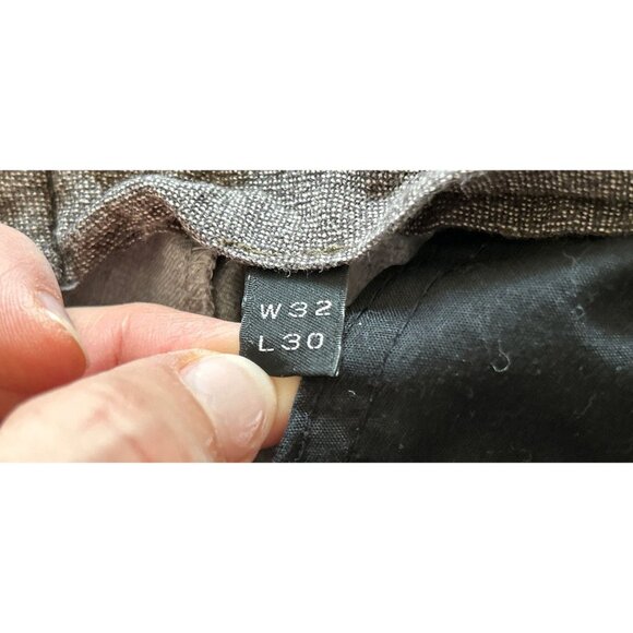 J.CREW BOWERY Trousers 100% Cotton Heather Gray Strait Cut Size 32/30 - Picture 8 of 8